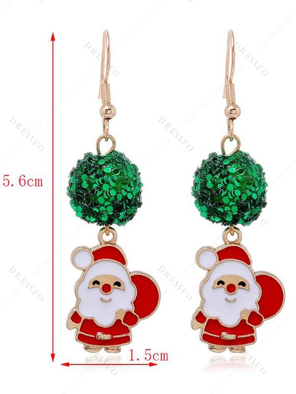 Boucles d'oreilles de Noël Boucles d'oreilles de fête en forme de cloche colorée - multicolor C 