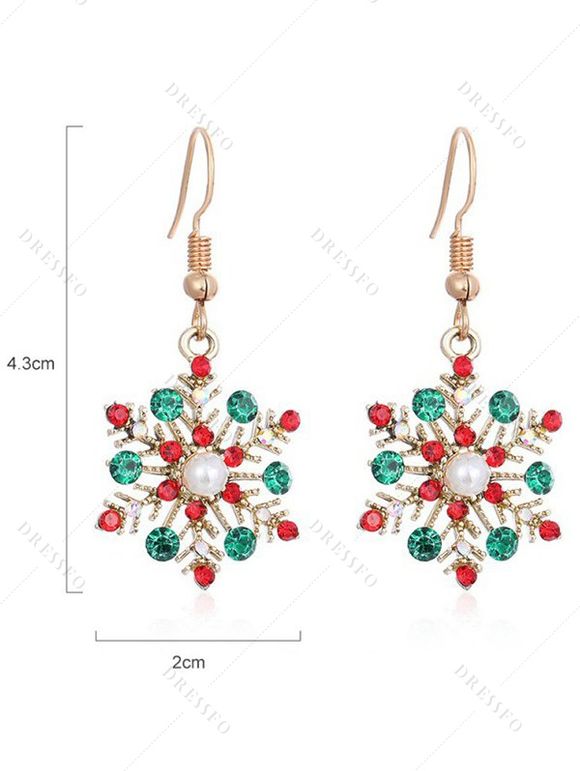 Collier flocon de neige en strass de Noël - multicolor B 