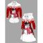 Christmas Couple Outfit Snowman Snowflake Print Colorblock Dress and Shirt Set - Bleu S | US 4