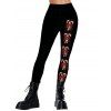 Leggings de Noël Leggings skinny imprimés cannes de bonbon - Noir XXL | US 14