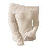 Pull décontracté à épaules dénudées et à rabat de couleur unie - Beige L | US 8