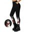 Leggings de Noël Leggings skinny imprimés bonhomme de neige et flocon de neige - Noir XXL | US 14