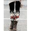 Leggings de Noël Leggings skinny imprimés bonhomme de neige et flocon de neige - Noir XXL | US 14