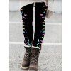 Leggings de vacances Leggings skinny à imprimé éléments de Noël - Noir XXL | US 14
