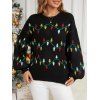 Holiday Women Outfit Christmas Tree Print Sweatshirt and Leggings Set - Noir S | US 4