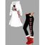 Christmas Women Outfit Elk Pattern Hooded Dress and Leggings Set - Blanc S | US 4
