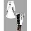 Christmas Women Outfit Snowman Print Hoodie Dress and Colorblock Leggings Set - Blanc S | US 4