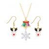 Accessoires de Noël Ensemble collier et boucles d'oreilles en canne colorée du Père Noël - multicolor B 