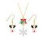 Accessoires de Noël Ensemble collier et boucles d'oreilles en canne colorée du Père Noël - multicolor B 