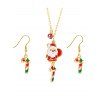 Accessoires de Noël Ensemble collier et boucles d'oreilles en canne colorée du Père Noël - multicolor A 