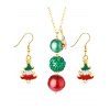 Accessoires de Noël Ensemble collier et boucles d'oreilles en canne colorée du Père Noël - multicolor C 