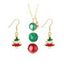 Accessoires de Noël Ensemble collier et boucles d'oreilles en canne colorée du Père Noël - multicolor B 