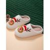 Cute Elk Print Faux Fur Slip On Christmas Slippers - Blanc de Crème EU (36-37)