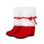 Colorblock Faux Fur Bowknot Christmas Snow Boots - Blanc EU 37