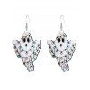 Boucles d'oreilles de Noël, imprimé chat et flocon de neige, boucles d'oreilles de fête - Blanc 