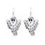 Boucles d'oreilles de Noël, imprimé chat et flocon de neige, boucles d'oreilles de fête - Blanc 