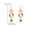 Boucles d'oreilles de fête de Noël en forme de cloche et de nœud papillon en perles colorées - multicolor D 