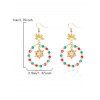 Boucles d'oreilles de fête de Noël en forme de cloche et de nœud papillon en perles colorées - multicolor C 