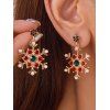 Boucles d'oreilles de Noël en fausses perles et flocons de neige - multicolor A 