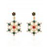 Boucles d'oreilles de Noël en fausses perles et flocons de neige - Argent 