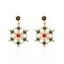 Boucles d'oreilles de Noël en fausses perles et flocons de neige - multicolor B 