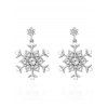 Boucles d'oreilles de Noël en fausses perles et flocons de neige - multicolor B 