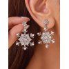 Boucles d'oreilles de Noël en fausses perles et flocons de neige - multicolor B 