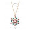 Collier flocon de neige en strass de Noël - multicolor B 