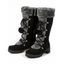 Colorblock Faux Fur Lace Up Thick Platform Snow Boots - Brun EU 37