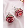 Boucles d'oreilles de Noël Boucles d'oreilles à imprimé flocon de neige - Rouge 
