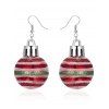 Boucles d'oreilles de Noël Boucles d'oreilles à imprimé flocon de neige - Rouge 