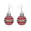 Boucles d'oreilles de Noël Boucles d'oreilles à imprimé flocon de neige - Vert 