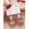 Boucles d'oreilles de Noël Boucles d'oreilles à imprimé flocon de neige - Rouge 