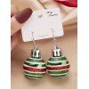 Boucles d'oreilles de Noël Boucles d'oreilles à imprimé flocon de neige - Vert 