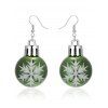 Boucles d'oreilles de Noël Boucles d'oreilles à imprimé flocon de neige - multicolor A 