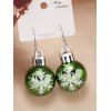 Boucles d'oreilles de Noël Boucles d'oreilles à imprimé flocon de neige - multicolor A 