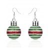 Boucles d'oreilles de Noël Boucles d'oreilles à imprimé flocon de neige - Vert 