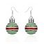 Boucles d'oreilles de Noël Boucles d'oreilles à imprimé flocon de neige - Vert 