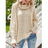 Women Outfit Cable Knit Turtleneck Sweater and Leggings Set - Beige S | US 4