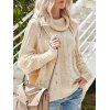 Women Outfit Cable Knit Turtleneck Sweater and Leggings Set - Beige S | US 4