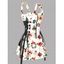 Robe de Noël à imprimé couronne de Père Noël et à lacets avec bretelles et boucle - Blanc S | US 4