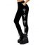 Leggings skinny taille haute élastiques à imprimé croisé - Noir S | US 4
