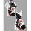 Christmas Couple Outfit Snowflake Santa Claus Print Faux Fur Dress and Shirt Set - Noir S | US 4