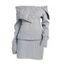 Robe pull en maille torsadée de couleur unie, robe à épaules dénudées et boutons factices - Vert Armée XXL | US 14