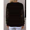 Pull gothique à imprimé colorblock et col en V ajouré - Noir XL | US 12