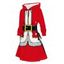 Robe à capuche de Noël imprimée en 3D avec cordon de serrage et lacets - Rouge M | US 6