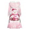 Robe à capuche de Noël à lacets, imprimé bonhomme de neige et flocon de neige, tie-dye - Rouge M | US 6