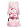 Christmas Couple Outfit Snowman Snowflake Print Tie Dye Hoodie Dress and Shirt Set - Rose S | US 4