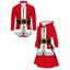 Christmas Couple Outfit 3D Print Lace Up Hoodie Dress and Shirt Set - Rouge S | US 4