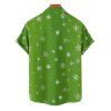 Christmas Couple Outfit Bowknot Snowflake Print Dress and Shirt Set - Vert S | US 4